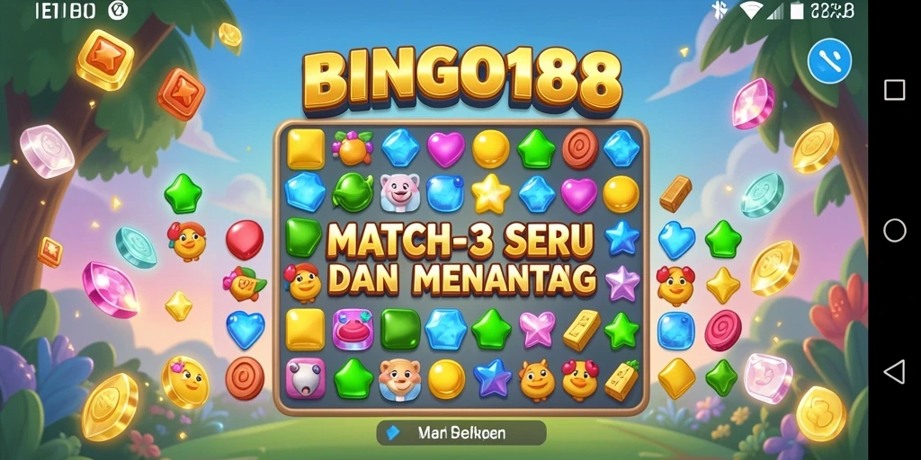 Screenshot BINGO188 menampilkan gameplay seru dalam kategori Match-3.