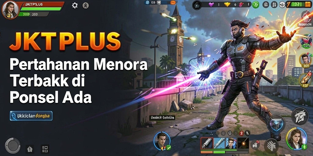 Gameplay seru JKTPLUS dengan strategi Tower Defense yang menantang.