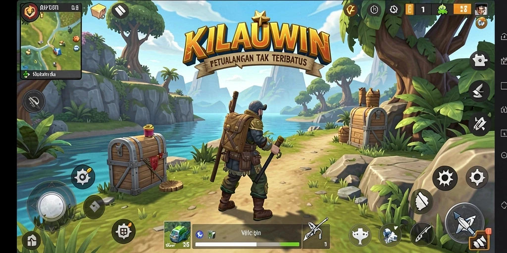 Screenshot gameplay KILAUWIN menampilkan petualangan seru dalam dunia terbuka.