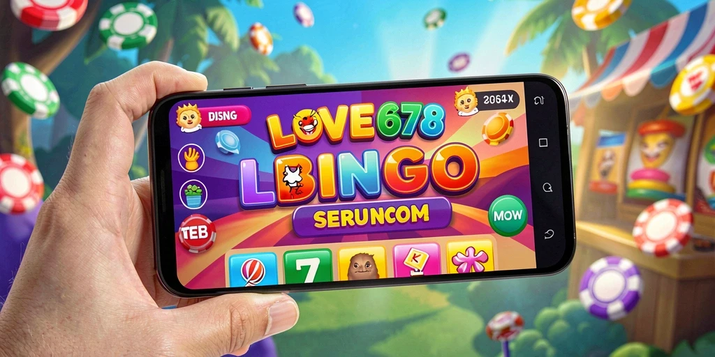 Screenshot utama LOVE678 menunjukkan gameplay Bingo yang menarik.