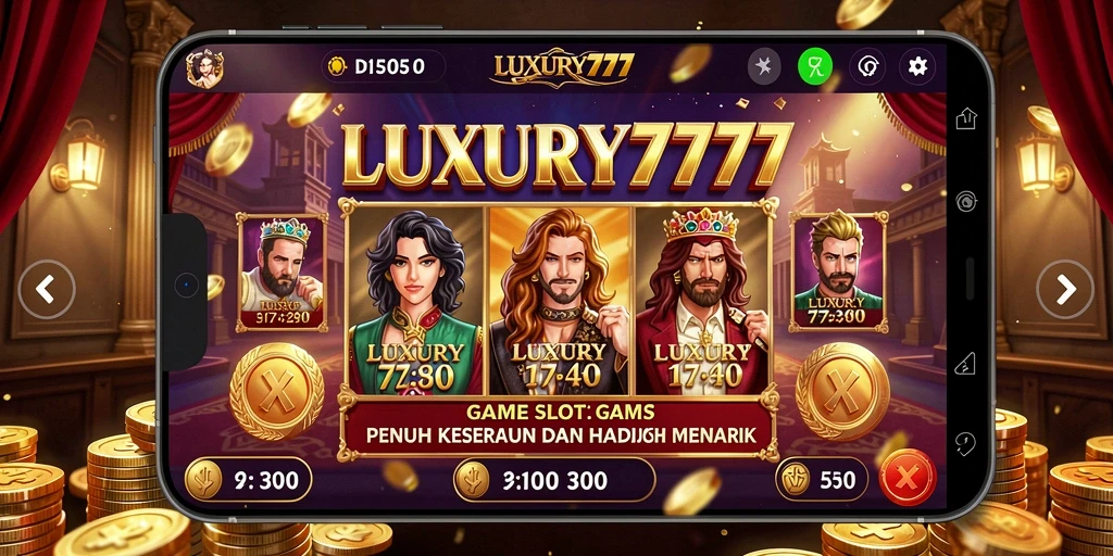 Tangkapan layar gameplay LUXURY777 menampilkan keseruan permainan Slot yang menarik.