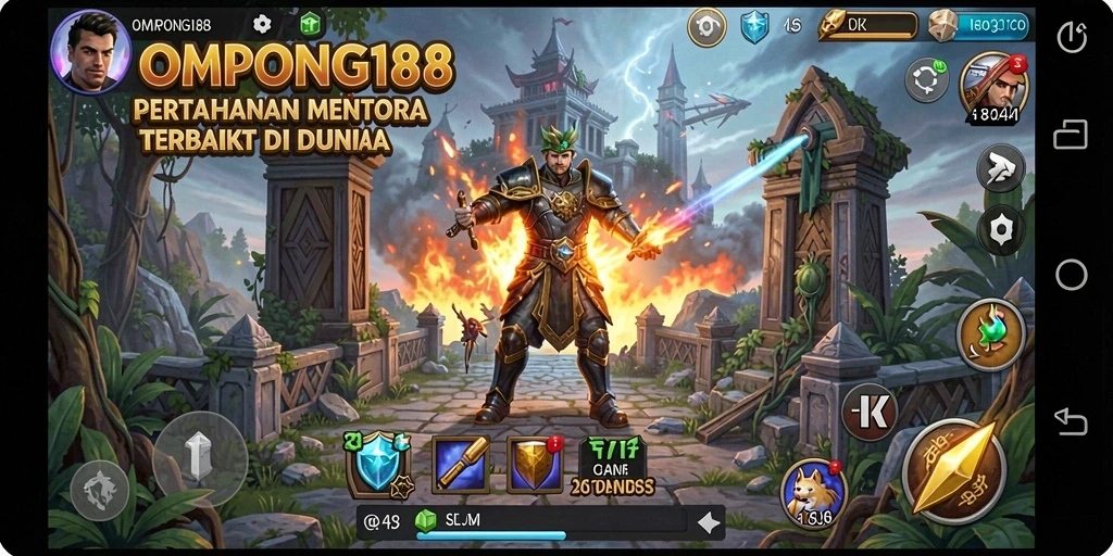 Tampilan gameplay menegangkan saat melindungi menara dari serangan musuh.