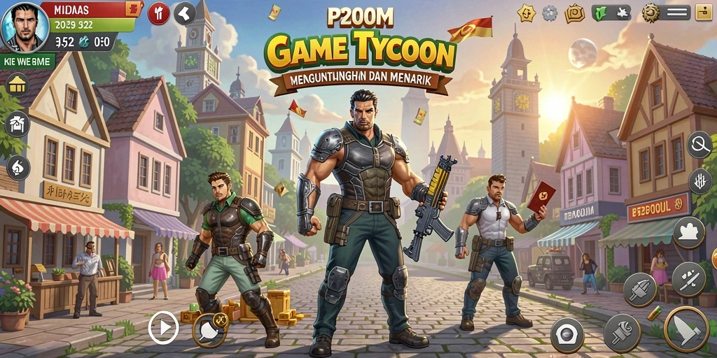 Tampilan menarik dari gameplay P200M di genre Tycoon.