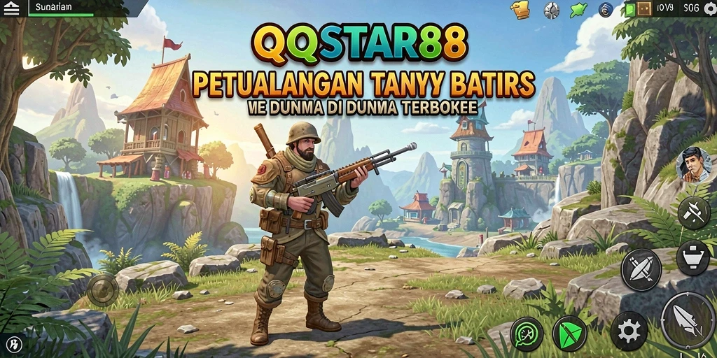 Screenshot menampilkan gameplay QQSTAR88 di dunia terbuka yang luas.