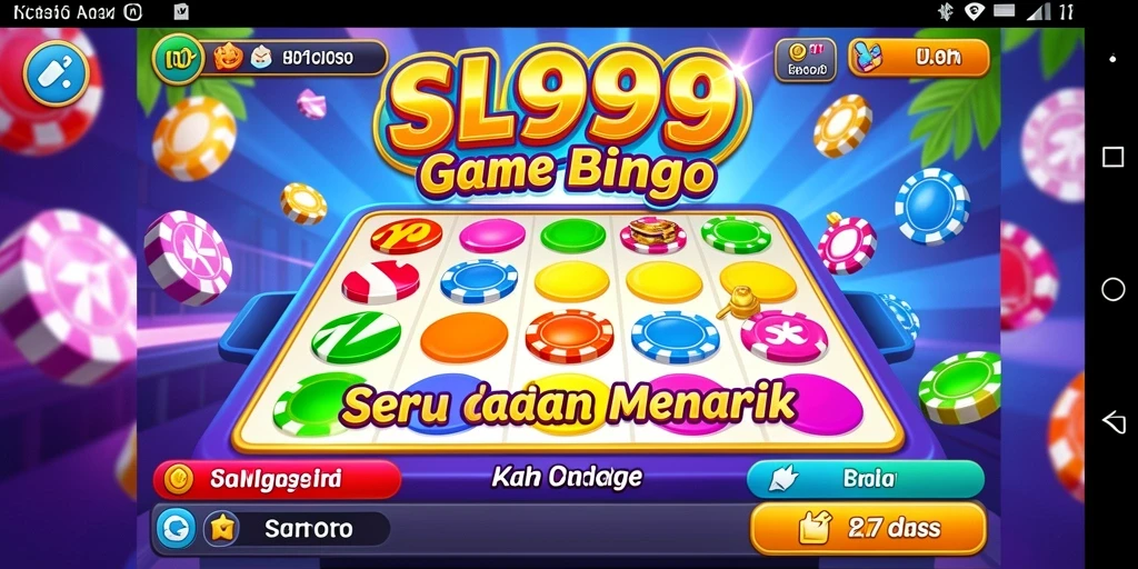 Screenshot permainan SL999 dengan tampilan papan Bingo yang menarik.