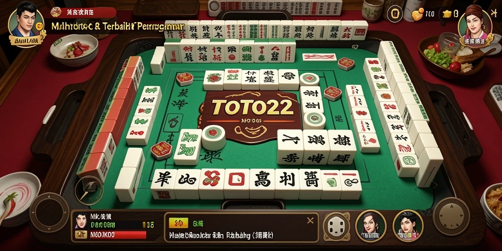 Tampilan gameplay dinamis yang menampilkan strategi Mahjong.