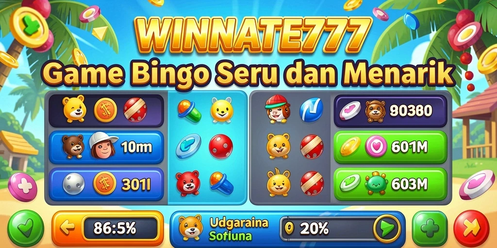 Tampilan gameplay Bingo yang seru dan menantang di WINRATE777.